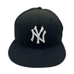 New York Yankees Hat Men 7 1/2 Black 59Fifty New Era MLB Fitted Cap